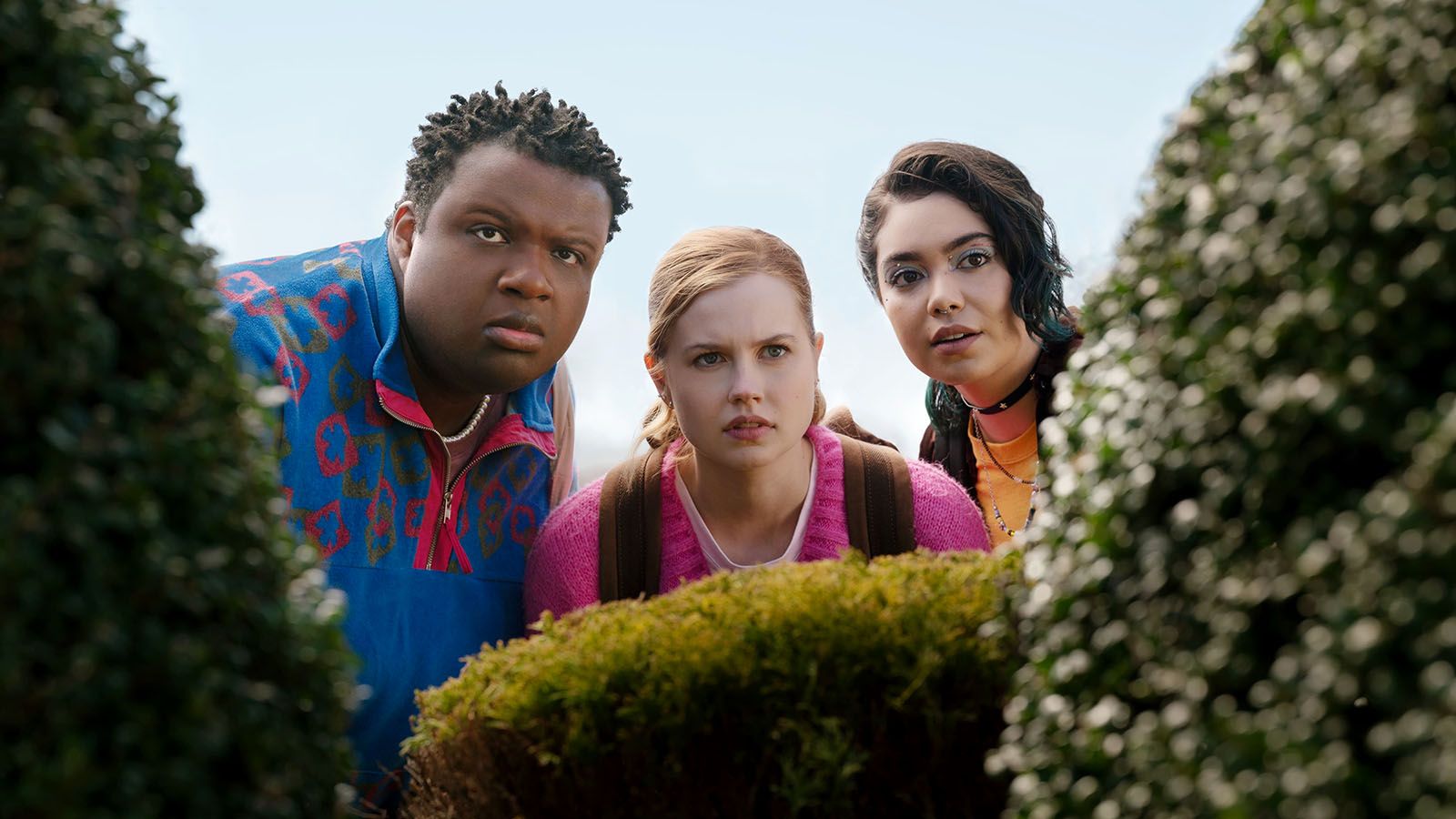 The musical adaptation of Mean Girls stars, from left, Jaquel Spivey, Angourie Rice, and Auli’i Cravalho.