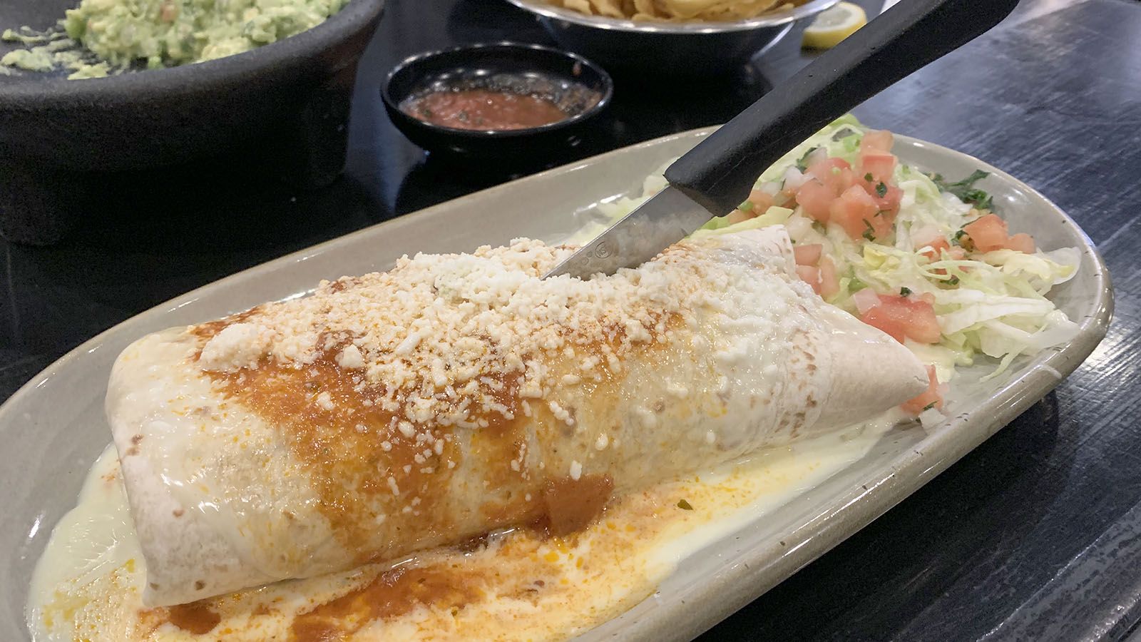 You won’t be disappointed with the Mexican fare served up at Arcos, 7510 Winchester Road, which includes the wet burrito.