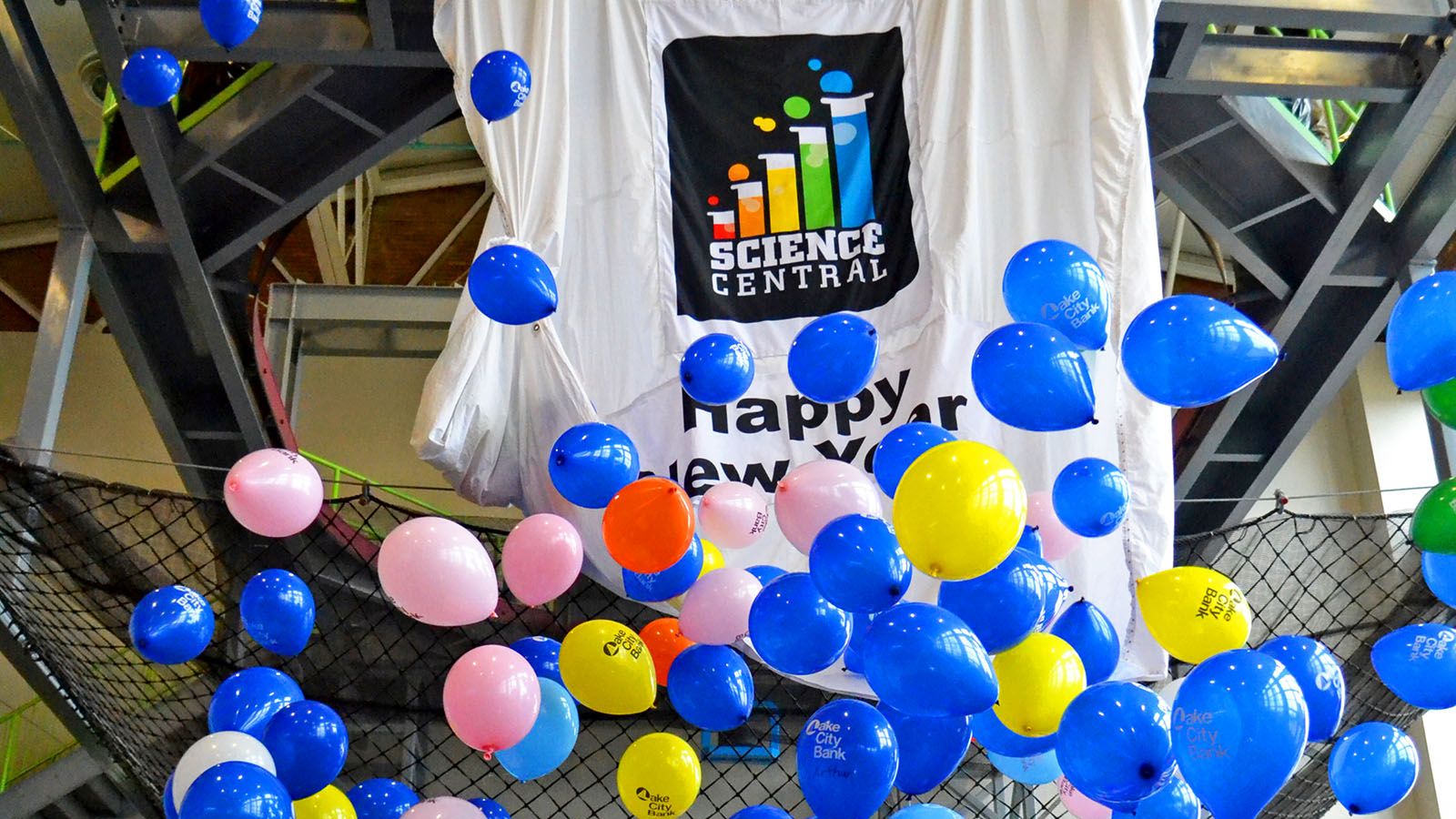Science Central will mark the New Year with a balloon drop at noon and 2 p.m. on Sunday, Dec. 31.