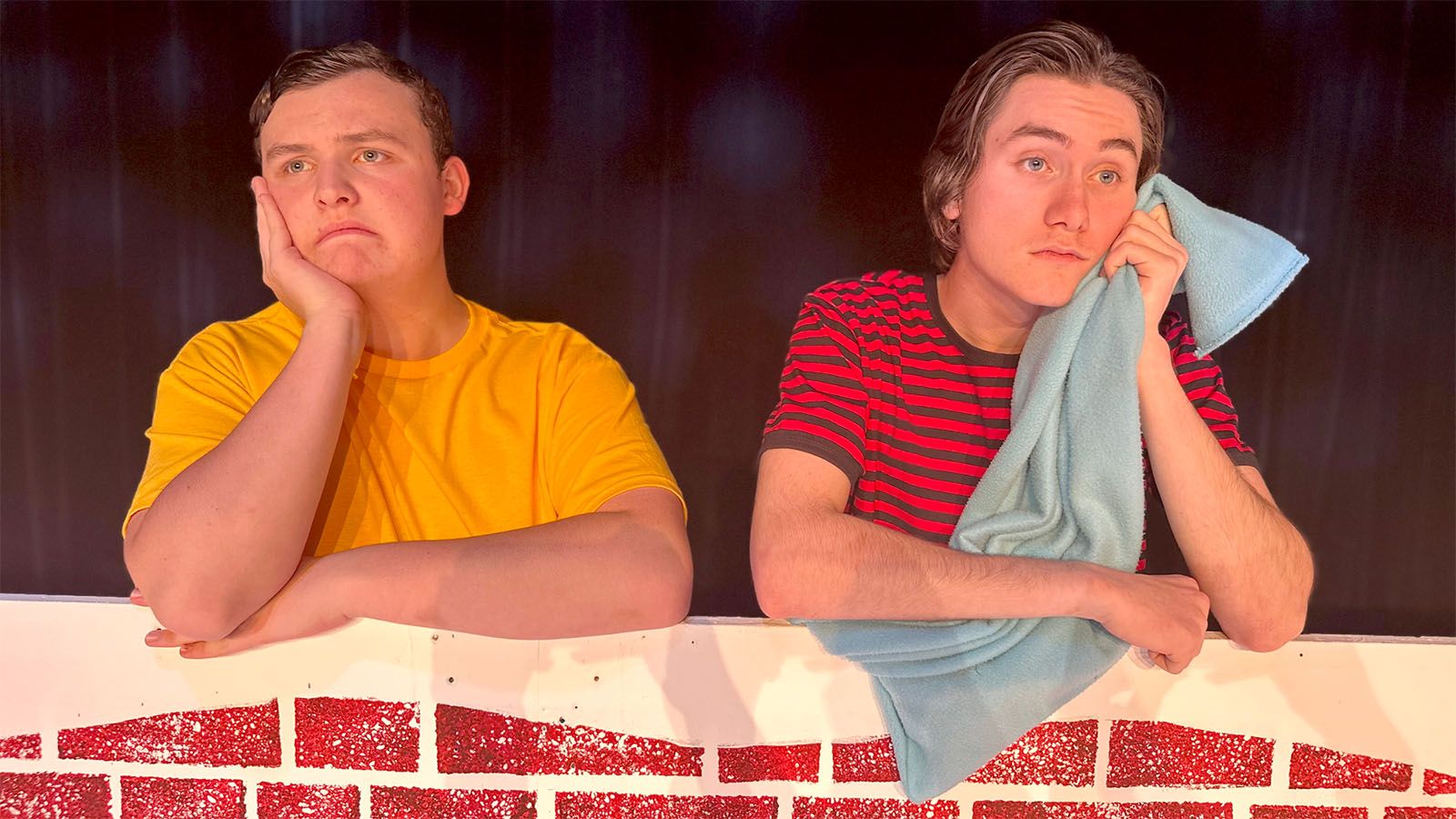 Jonathan Lowden, left, and Landon Richey star in Fort Wayne Youtheatre's "A Charlie Brown Christmas."