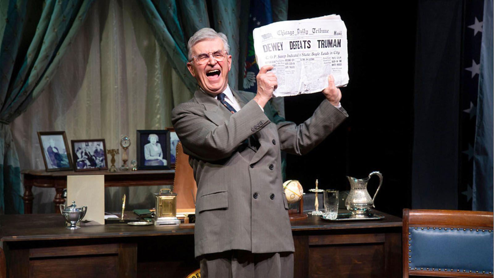 Fred Grandy portrays President Harry Truman in the one-man play, "Give 'Em Hell, Harry!"