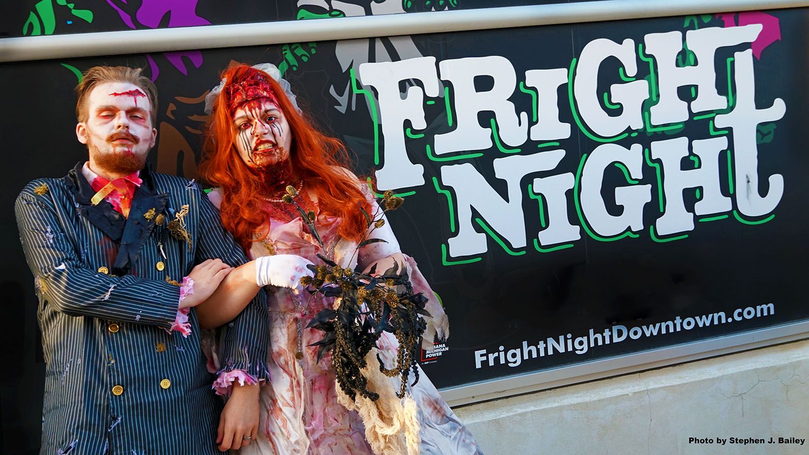 Zombies take over downtown Fort Wayne on Saturday, Oct. 21.