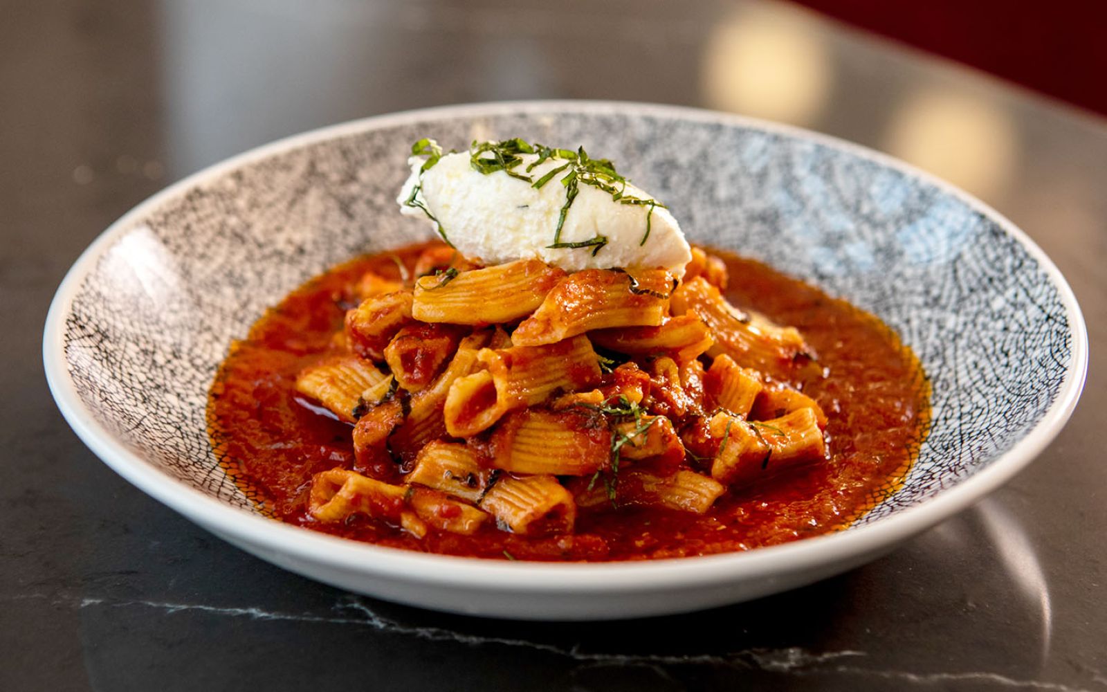 There’s something for everyone’s taste at Amoré — Italian, Steak & Seafood. For the Italian food lovers, you’ll be happy with Triangle Penne & Angry Red Sauce.