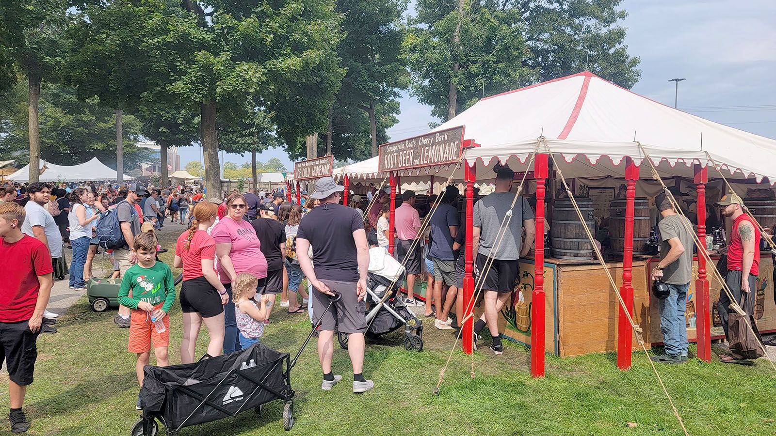 The root beer stand at the Johnny Appleseed Festival is always a popular spot.