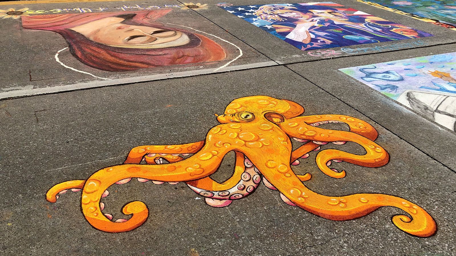The section of Main Street between Barr and Lafayette streets will come alive with artwork during the annual Chalk Walk, July 8-9.