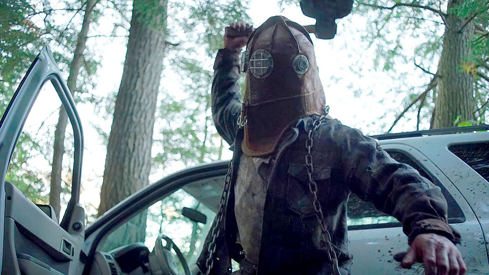 Ry Barrett portrays a zombified madman on a killing spree in the new slasher film In a Violent Nature.