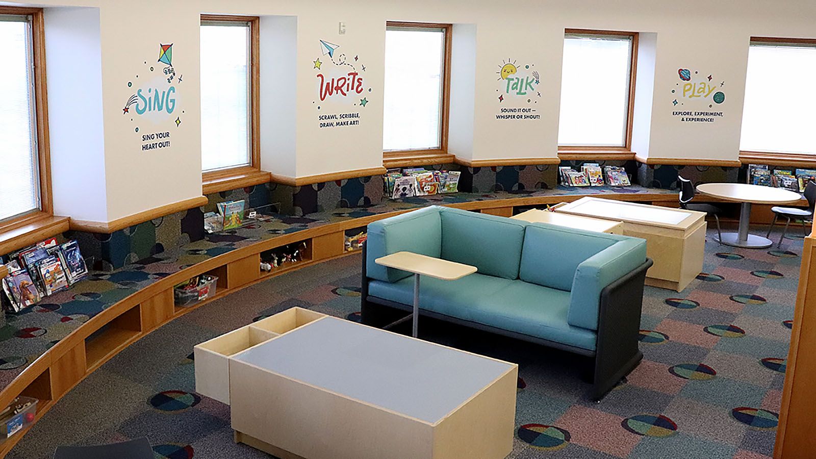 A StoryScape area was recently unveiled at the Woodburn branch of the Allen County Public Library.