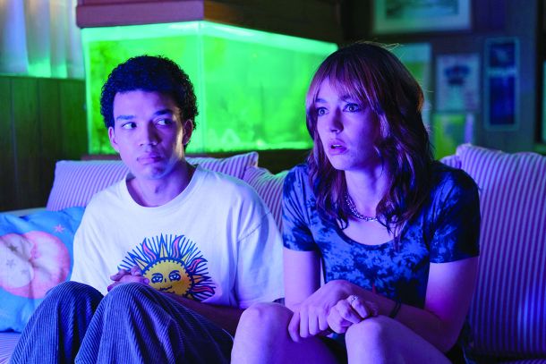 Justice Smith and Brigette Lundy-Paine star in the new A24 horror film I Saw the TV Glow.