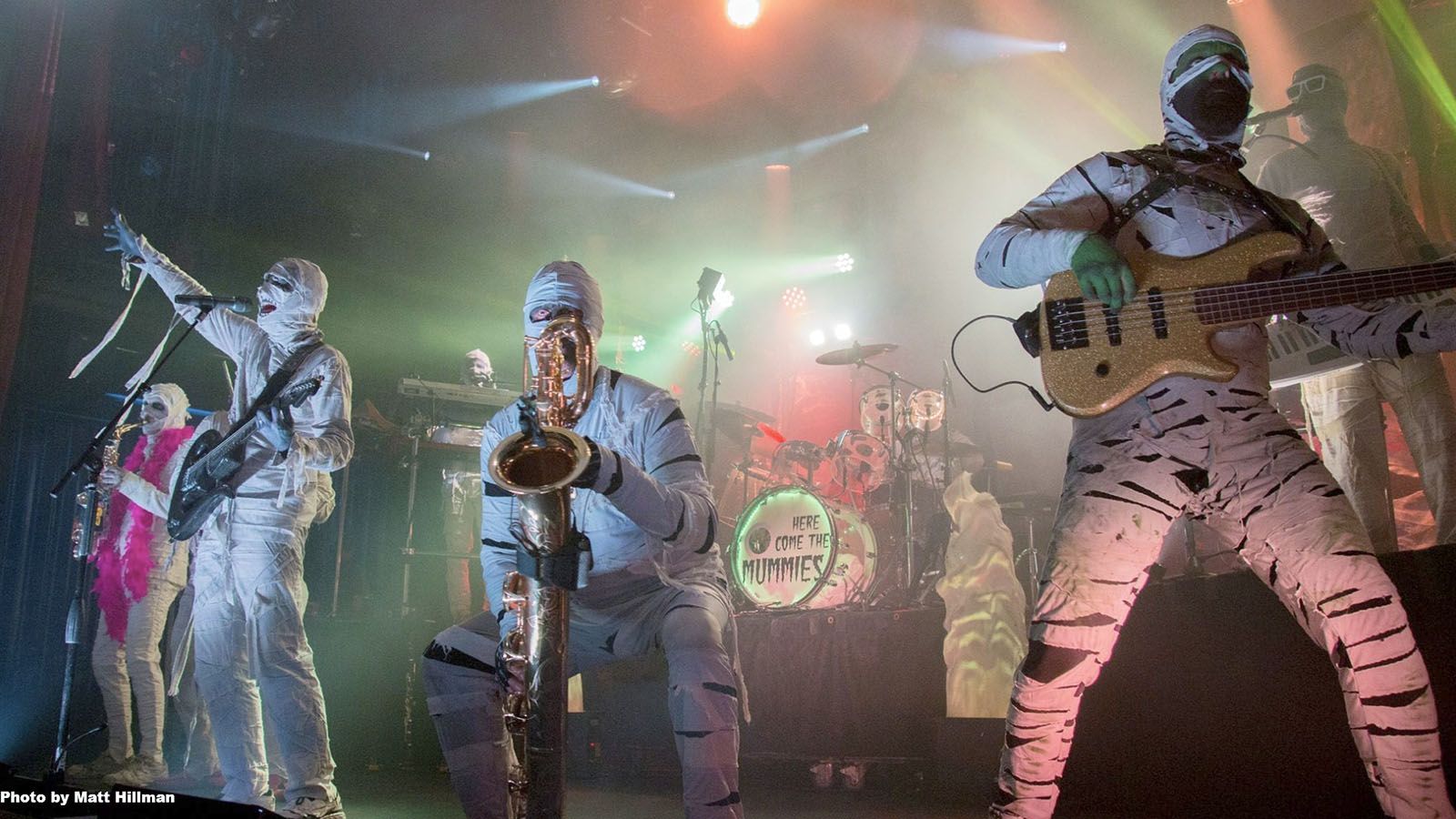 The funky, theatrical band Here Come the Mummies will stop by The Clyde Theatre on Friday, Oct. 18.