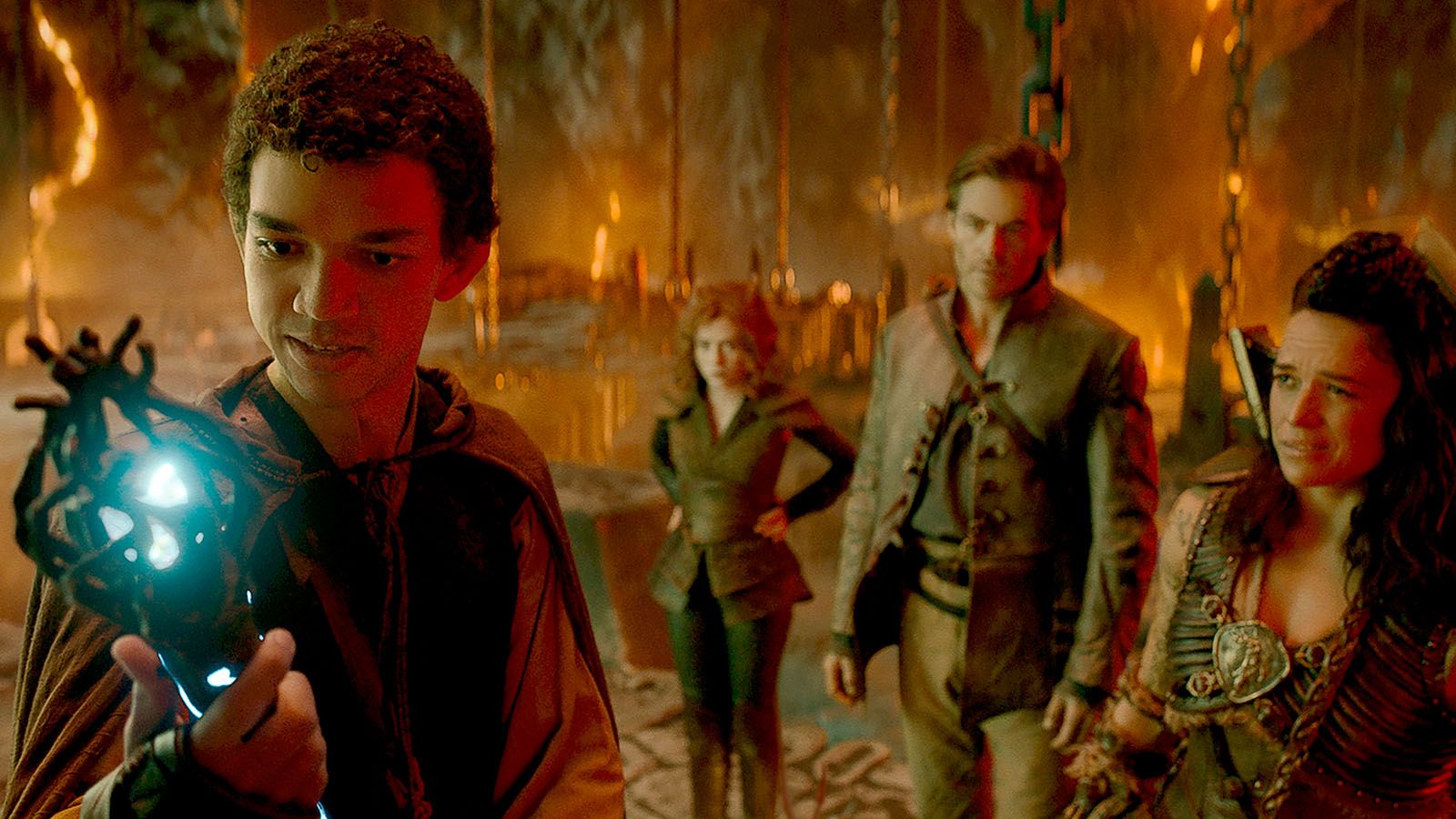 Dungeons & Dragons: Honor Among Thieves, starring, from left, Justice Smith, Sophia Lillis, Chris Pine, and Michelle Rodriguez, opened at No. 1 at the U.S. Box Office.