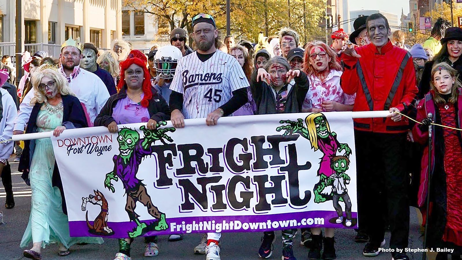 The Zombie Walk is a highlight of Downtown Fort Wayne’s annual Fright Night on Oct. 21.