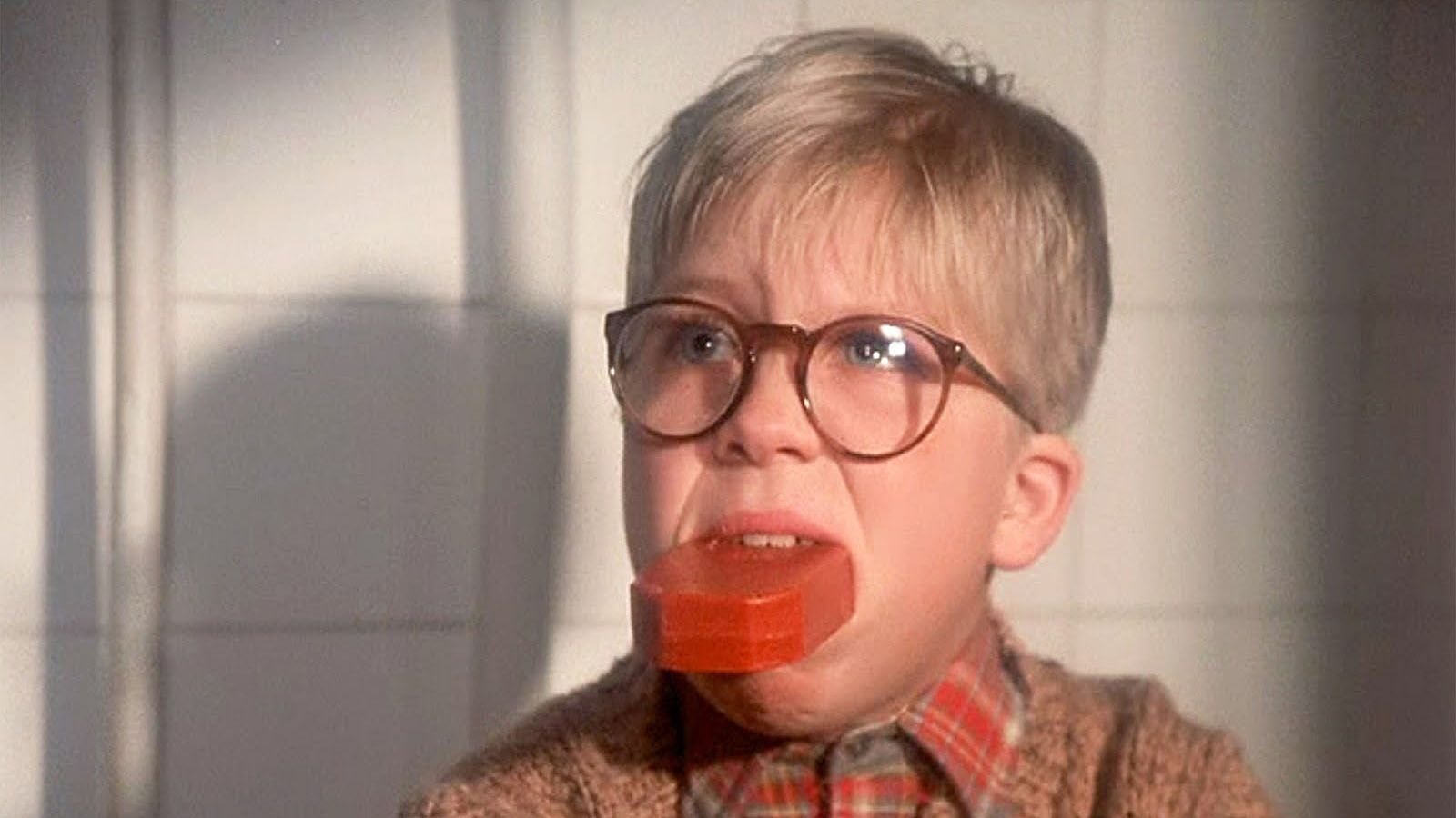 Ralphie, played by a young Peter Billingsley, washes his mouth out with soap after being caught cursing in the movie A Christmas Story. Billingsley will be at Embassy Theatre on Thursday, Dec. 19, for a screening of the film and a question-and-answer session.